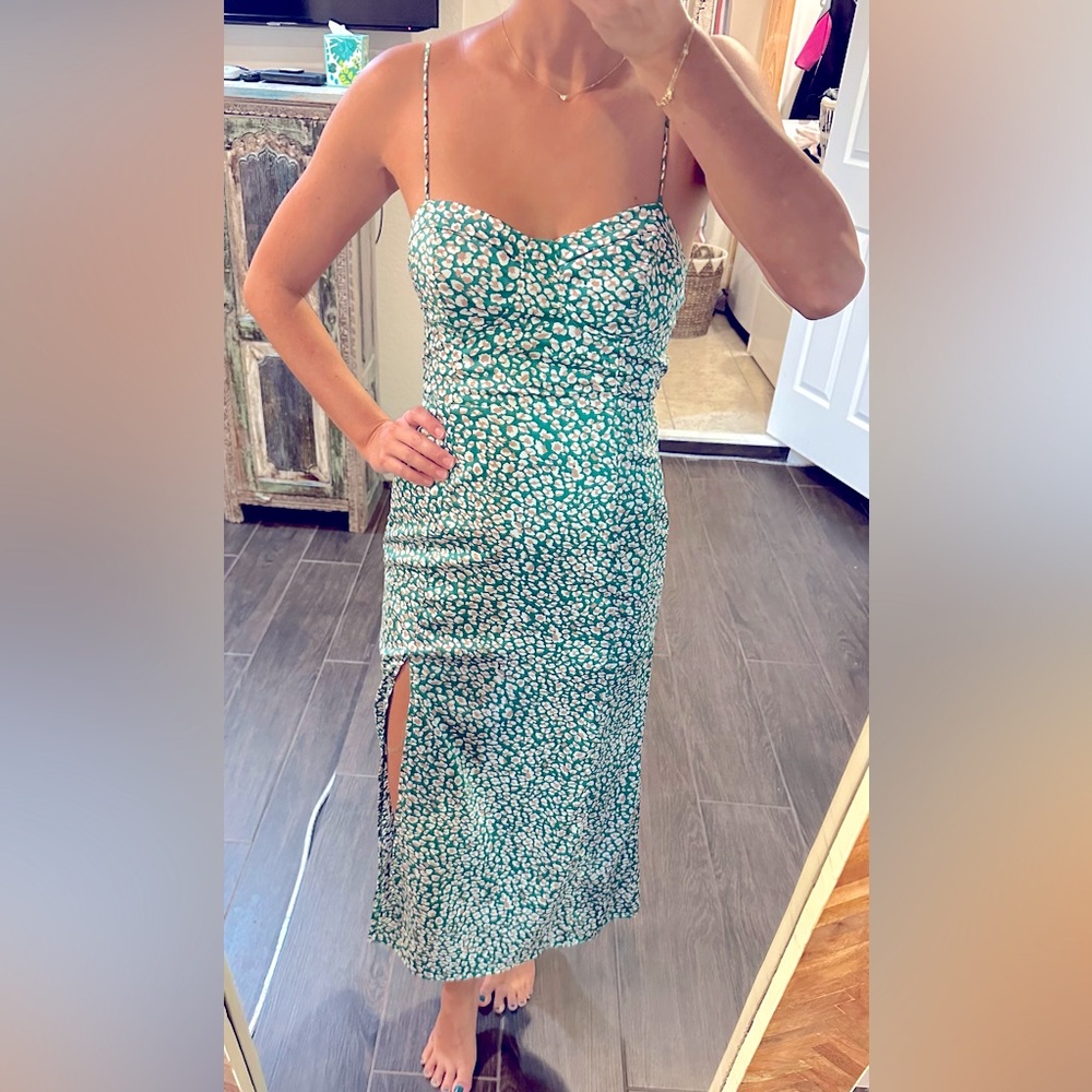 XS Petal & Pump Green Midi Dress